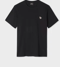 Paul Smith T-shirt Mens Size Large Blue Zebra Logo Cotton Crew Short Sleeve