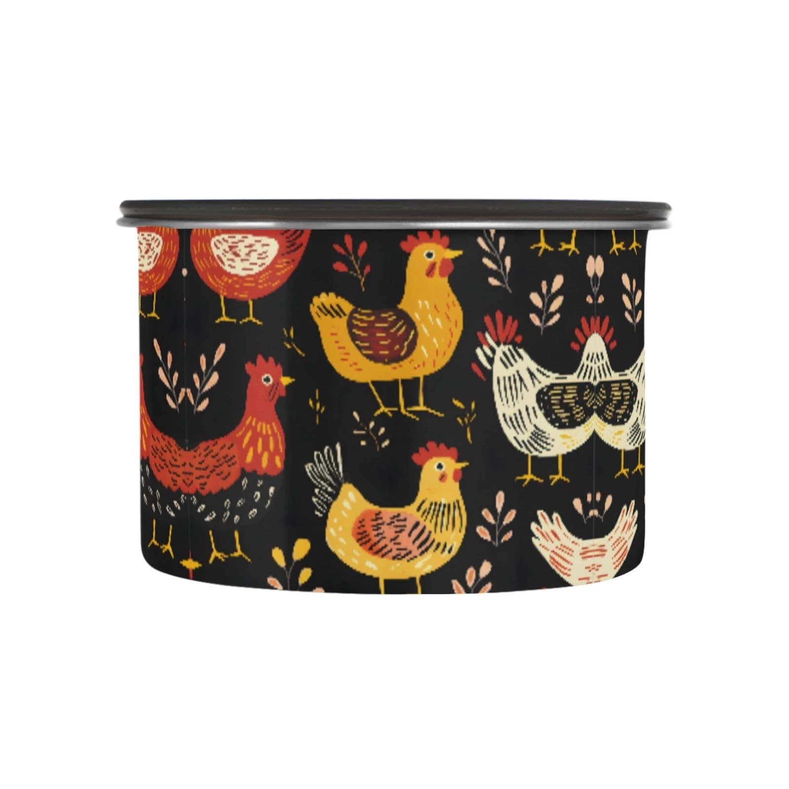 Stainless Steel Coffee Storage Containers with Airtight Lid, Chickens Rooster...