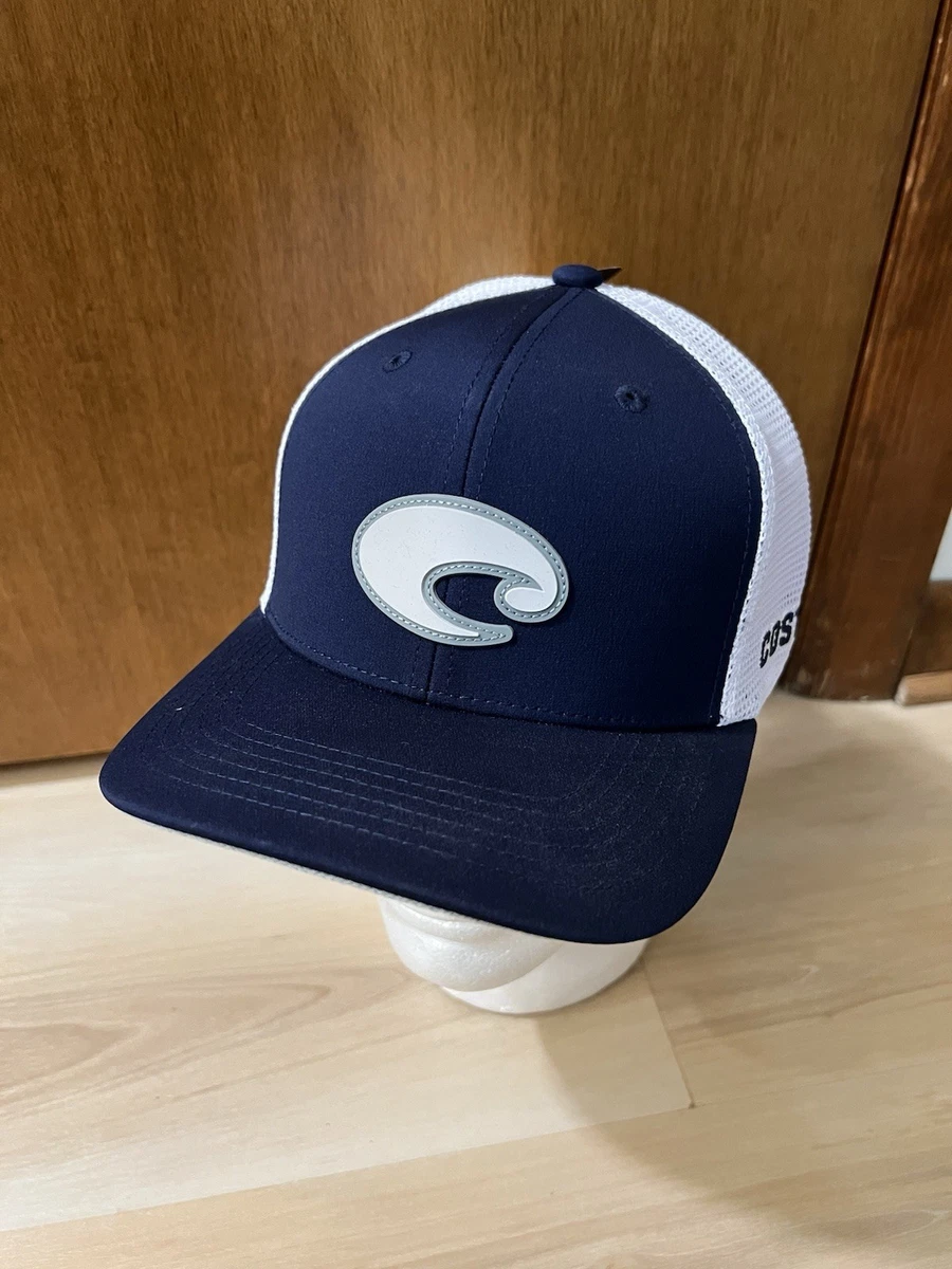 Costa Del Mar Tech Camper Hat - Cappello Unisex Da Uomo, Blu Marino, Taglia Unica Con Chiusura In Velcro E Anello Porta Occhiali