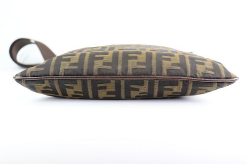 Fendi Vintage Front Zip Flat Messenger Bag Zucca Canvas Medium - Afbeelding 6 van 19
