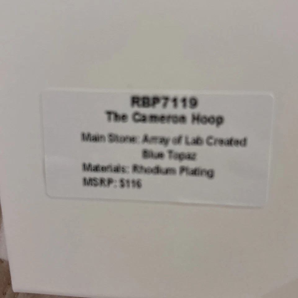 Bomb Party Simply Hoops RBP7119 The Cameron Hoops Array of LC Blue Topaz on Rho Foto 3 de 4