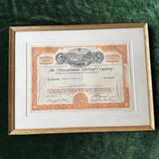 Historische Aktie 1965 Pennsylvania Railroad Company - gerahmt