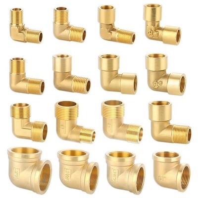 IG AG 1/8 bis 2 Zoll Winkel 90° Grad aus Messing Gewindefitting Bogen Fittinge