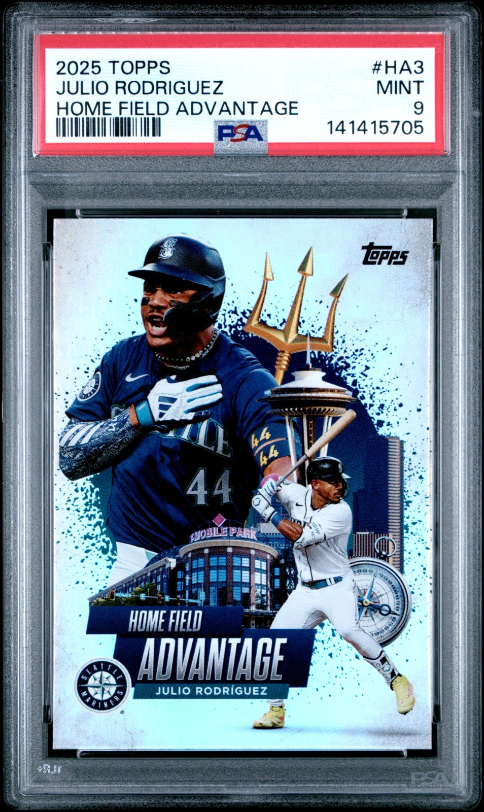2025 Topps Home Field Advantage (SSP) Julio Rodriguez #HA-3 PSA 9