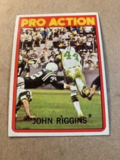 1972 Topps football Pro Action John Riggins #126 great running back corner dings