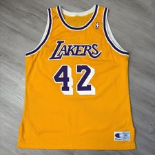 JAMES WORTHY Los Angeles Lakers Champion Authentic Jersey 48 XL Vintage NBA