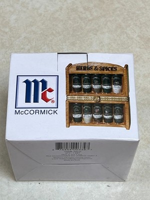 2007 Midwest of Cannon Falls Trinket Box:  McCormick Herbs & Spices Rack - MIB!