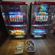 2 X Japan Genuine Slot Machine With Key, Coins, Instructions