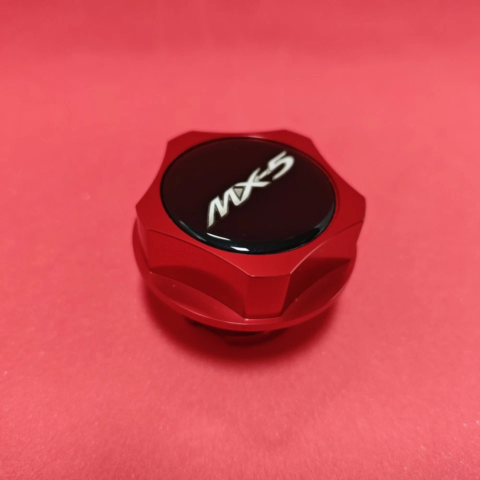 RED BILLET ENGINE OIL FILLER CAP for MAZDA MX5 MX-5 MIATA SPORT NC ND 2.0 1.5 RF - Image 3 of 4