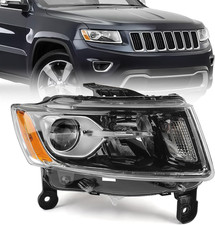 Halogen Headlight Assembly Compatible with Jeep Grand Cherokee 2014 2015 2016 Re