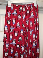 Holiday Secret Treasures Sleepwear Pajama Pants Penguin Red XXL