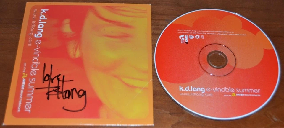 K.D. Lang - E-vincible Summer - 2000 US Autographed / Signed Promo CD/CD-ROM - Image 3 of 3