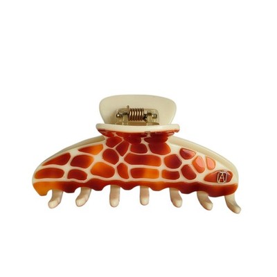 ALEXANDRE DE PARIS Giraffe Vendome Hair Clip, Medium, Brown Women USED