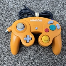 Original Nintendo GameCube Orange Spice Controller OEM Tested
