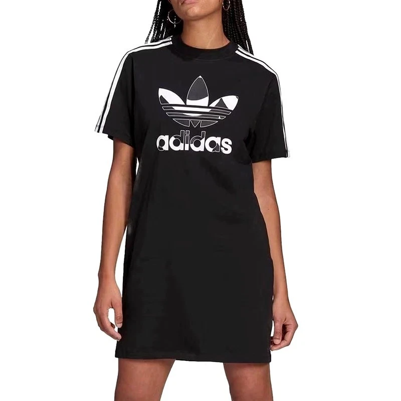 Adidas by Marimekko Dress Damen T-Shirt Kleid Minikleid Logo schwarz 2 XS S M L - Bild 1 von 4