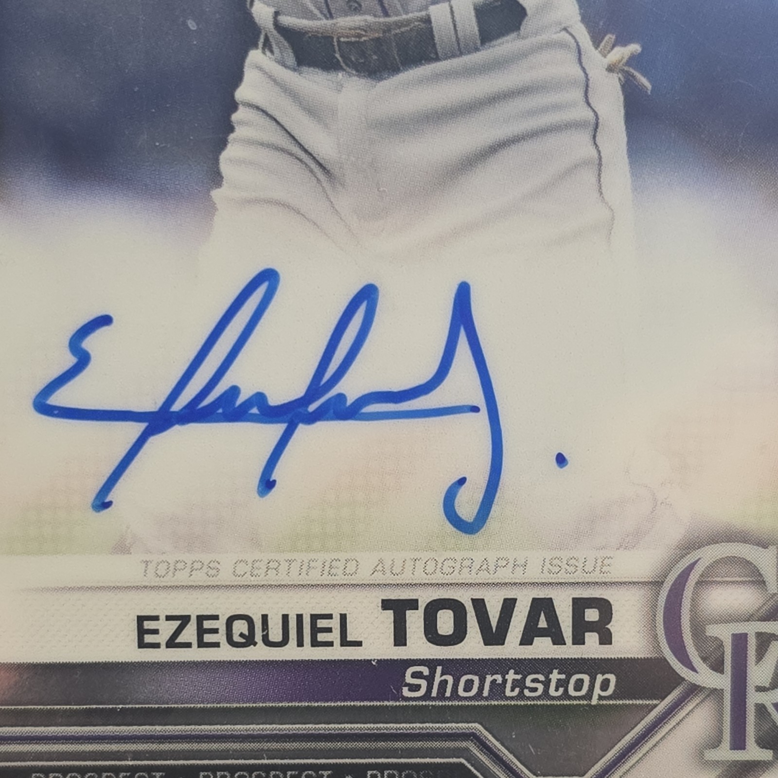2021 Bowman Chrome - Prospect Autographs Ezequiel Tovar #CPA-ETO (AU, RC) view 2