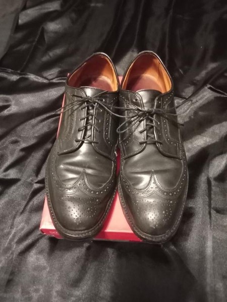 Men Allen Edmonds Heels Black Leather 45