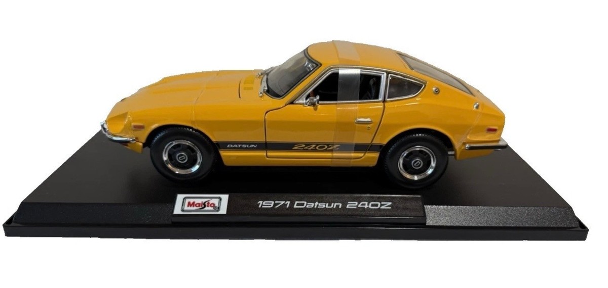 Maisto 1971 Datsun 240Z Yellow 1:18 Diecast Model Car | eBay
