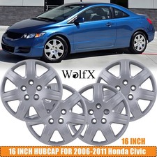 4pcs 16 Inch Hubcaps For 2006-2011 Honda Civic R16 Wheel Rims Cover Bolt On