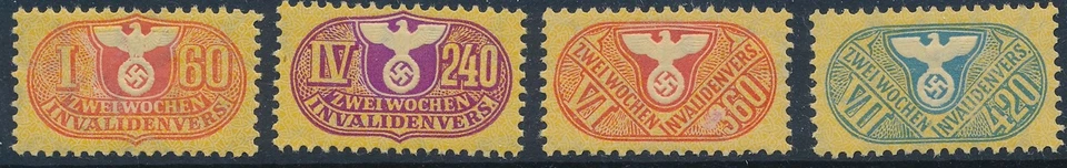 Stamp Germany Revenue WWII Fascism War War Era Medical Selection MNH - Image 2 of 3