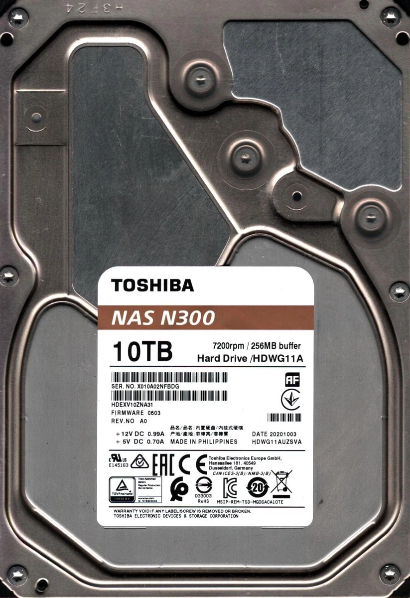 Toshiba Internal Hard Disk Drives 10 TB Storage Capacity for sale