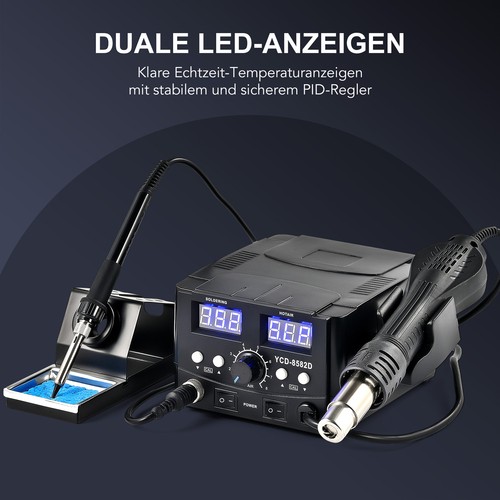 2IN1 Lötstation Lötkolben Heißluftlötstation Entlötkolben Entlötstation DE - Bild 5 von 7