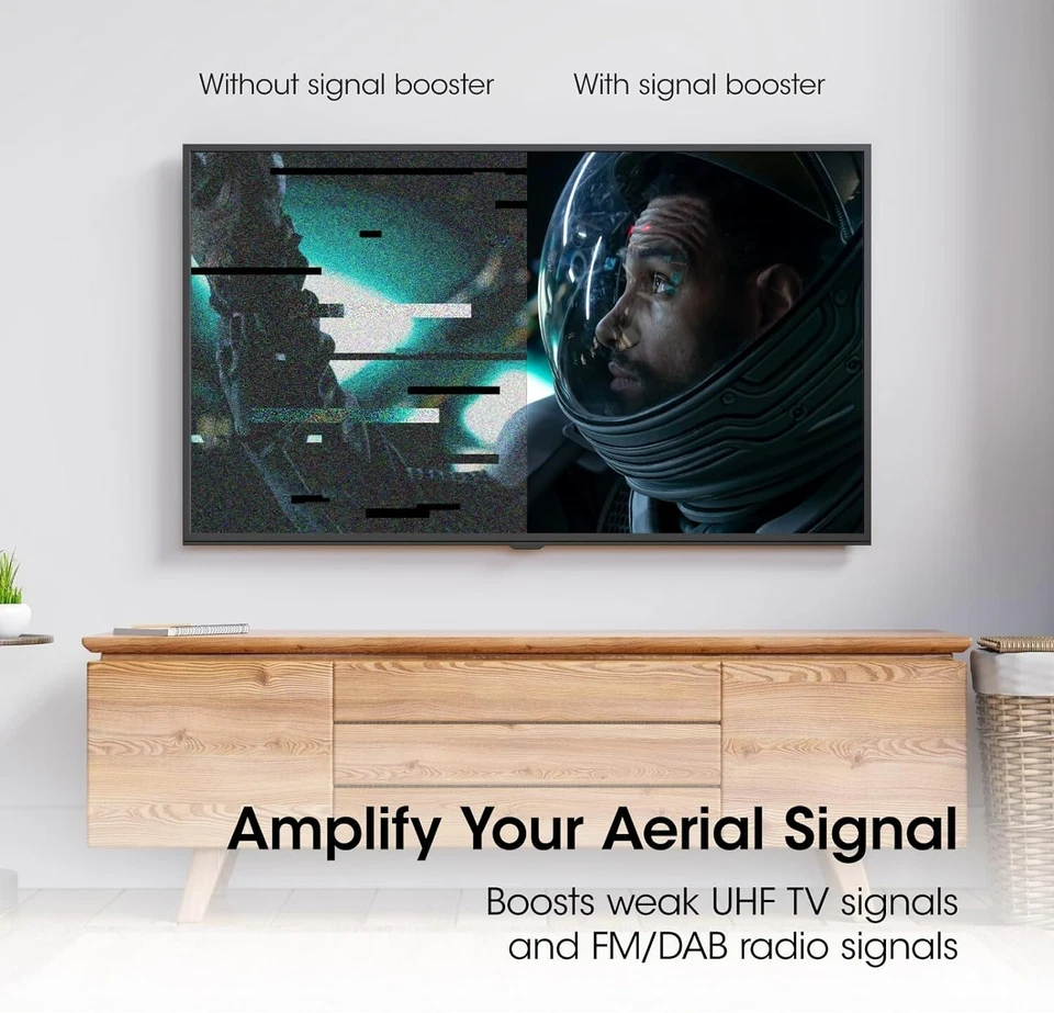 Signal Booster SLx 4 Way TV Amplifier HD TV/FM/DAB Signal 4G Filter IR Bypass - Image 2 of 4