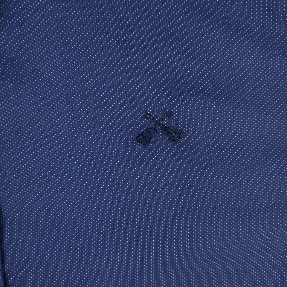 Camisa Hard Rock Para Hombre Grande Azul Negra Etiqueta Informal Abotonada Manga Larga Foto 2 de 4