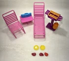 80s RARE Barbie Beach Blast Lot HTF Lounge Chairs Table accessories Vintage Set