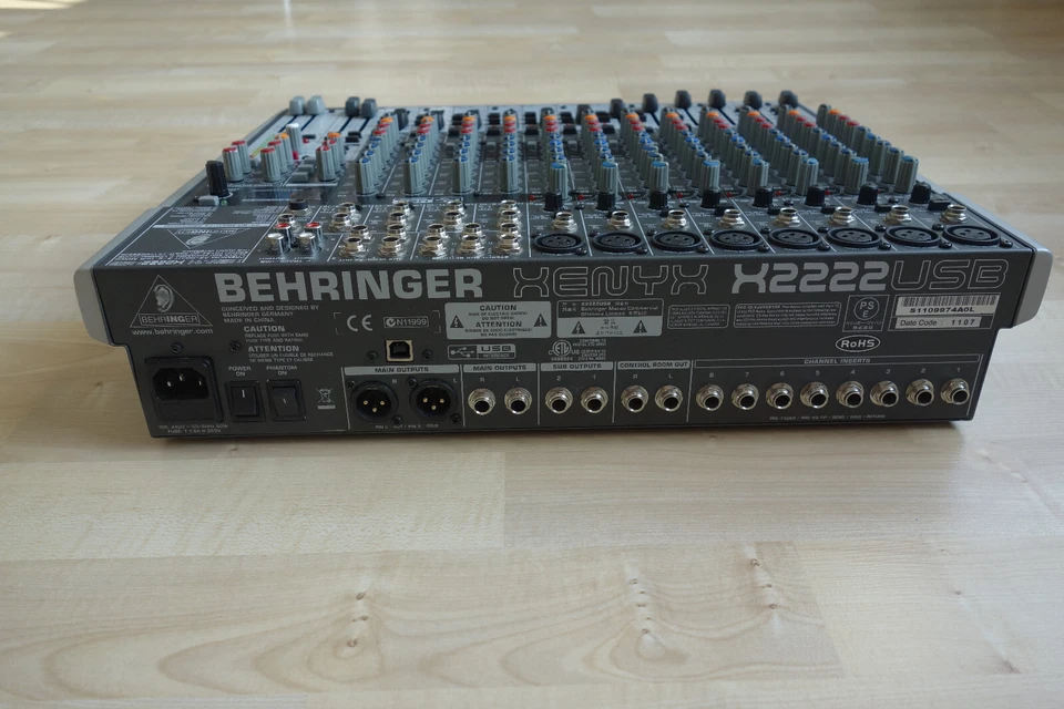 Behringer XENYX X2222 USB Premium 22-Input 2/2-Bus Mixer - Bild 3 von 4