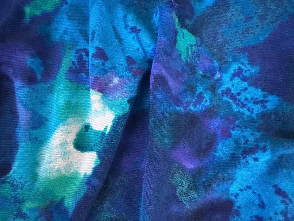 Vestido justo Lauren Ralph Lauren franzido, azul floral, feminino tamanho 4 - Imagem 3 de 4