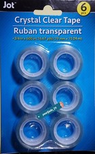 6, 12, 18, ROLLS 3/4" X 600' Each Roll Jot Crystal Clear TAPE Ruban Transparent