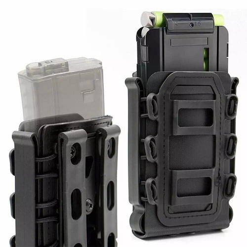 Custodia per riviste 5,56 mm 7,62 mm con clip MOLLE e clip da cintura supporto Mag universale - Foto 1 di 13