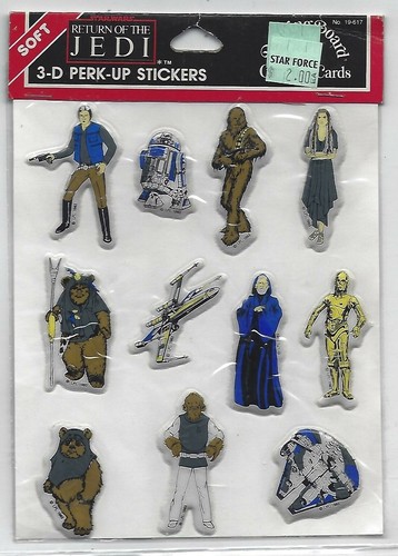 Star Wars ROTJ Perk-up Komplettsatz 6 (sechs) Stickerbögen (1983) Zeichenbrett - Bild 3 von 6