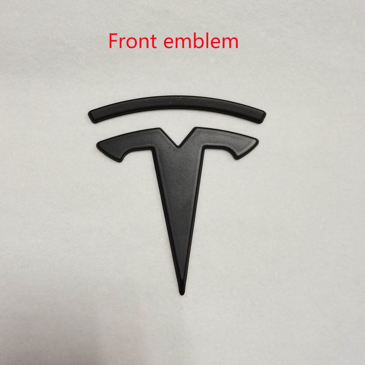 3ps Tesla Model 3 T Logo Emblem Cover Matte Black Hood Rear Steering