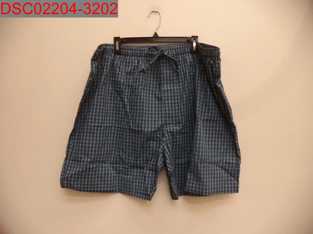 Stafford Big Tall Men s Blue Checkered Sleep Short Size 3XL