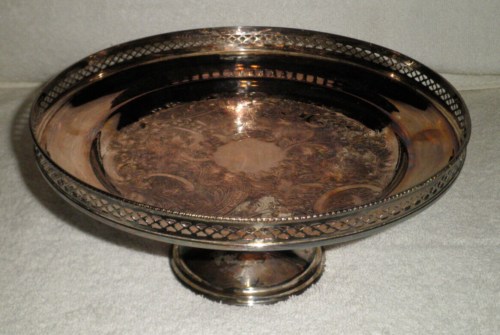 Vintage Reed & Barton Cake Stand Silverplate On Copper