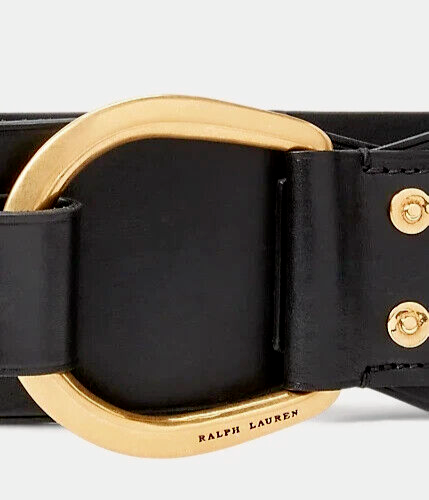 Ralph Lauren Collection Horseshoe-Ring Wide Leather Belt Size M | eBay