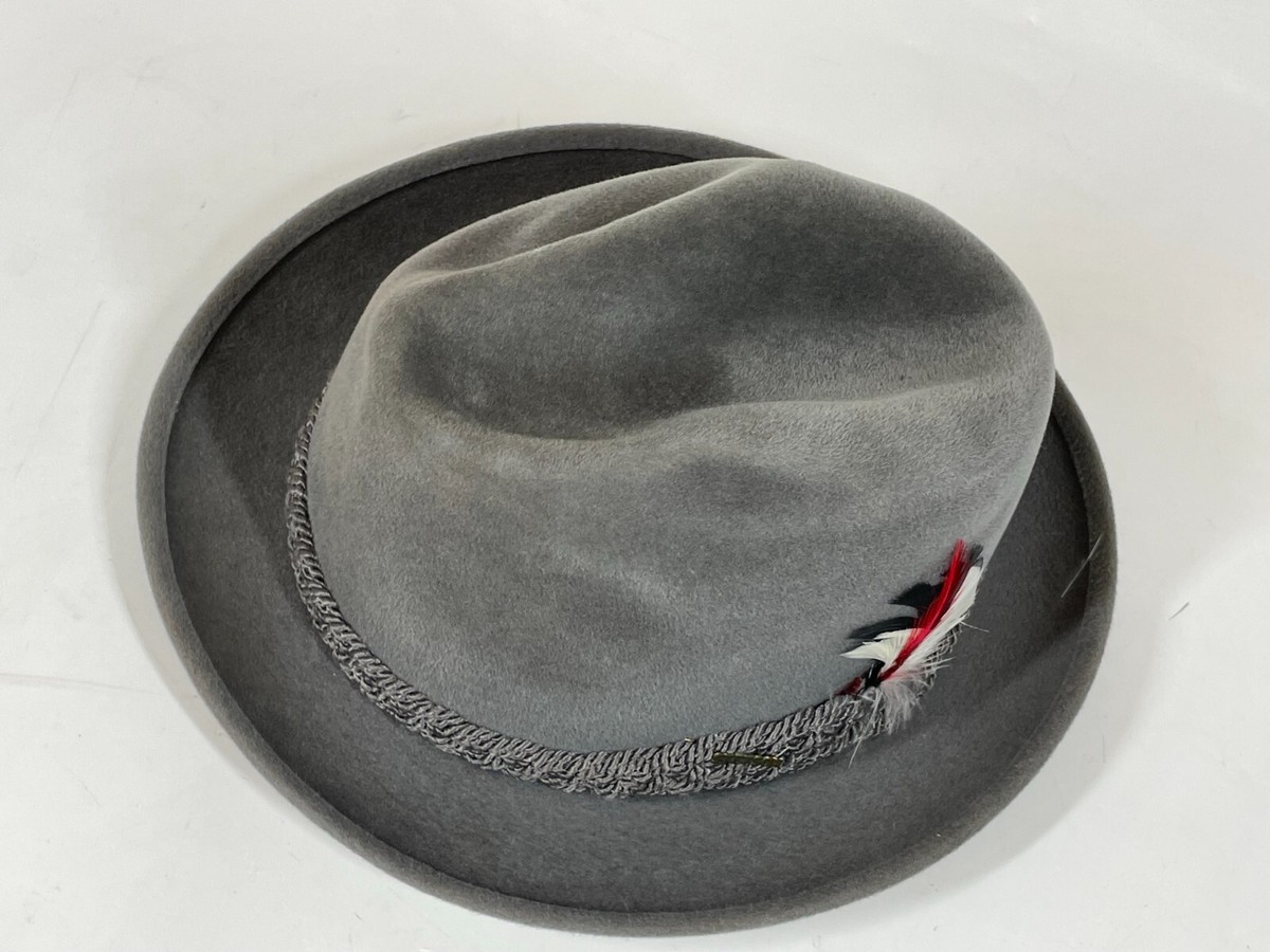 John B Stetson Sovereign Canada Gray Felt Classic Mens Fedora Hat
