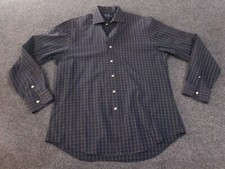 Polo Ralph Lauren Shirt Mens 16.5 blue Regent custom plaid pony button up