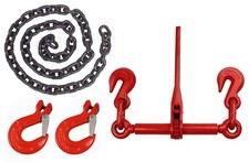 Strapon 8000kg MBS Ratchet Lever Load Binder Chain Set with Latch Hooks 3-10mtr