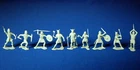 Louis Marx KNIGHTS & VIKINGS Playset—Full Set of 9 Green 54mm VIKINGS, VF+, 1965