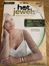 Hot Jewels - Metallic Temporary Tattoos - Feathers W