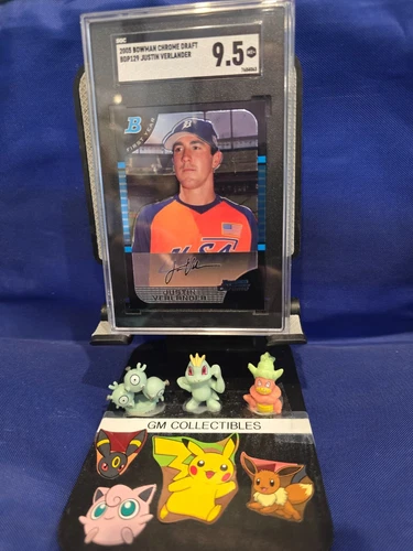 2005 Bowman Chrome Draft Picks  Justin Verlander Chrome RC #BDP129 SGC 9.5