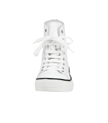 HEINE Damen Leder-High-Top-Sneaker, weiß