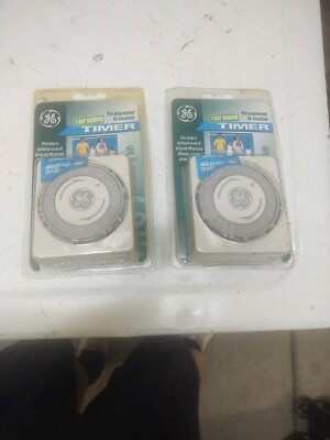 2-GE 7-DAY RANDOM TIMERS - Pre-Programmed for Vacations - GE5111 New Sealed