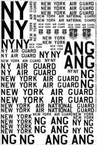 New York Air National Guard Decals 1/32 1/48 1/72 F-16 F-86 P-51 C-130 F-4  ANG