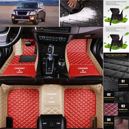 For Nissan Rogue Car Floor Mats Luxury Custom Carpets Cargo Liners Waterproof - Picture 17 of 34
