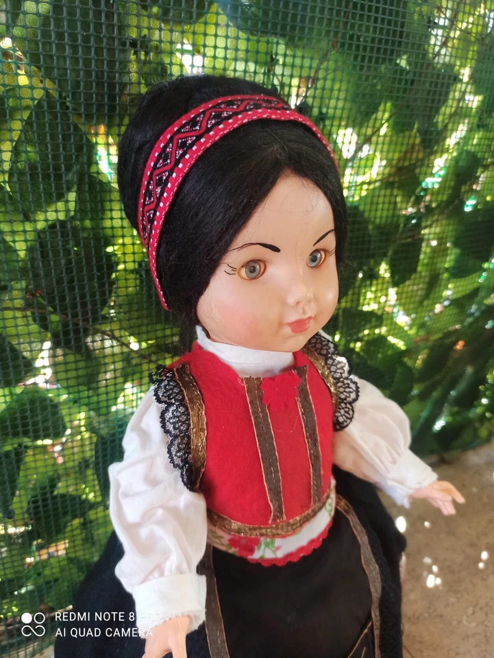 Bambola in celluloide"MQ" MarcoQuerzola,h45cm anni 60 sta solo a piedi proposte - Immagine 3 di 4