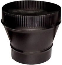 Imperial BM0058 Black Stove Flue Increaser, Large End Crimp, 24 Gauge, 4 x 6 In.